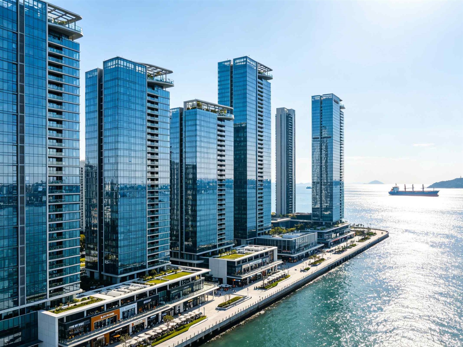 high-rise coastal building with aluminum window facade system high-rise coastal building with aluminum window facade system